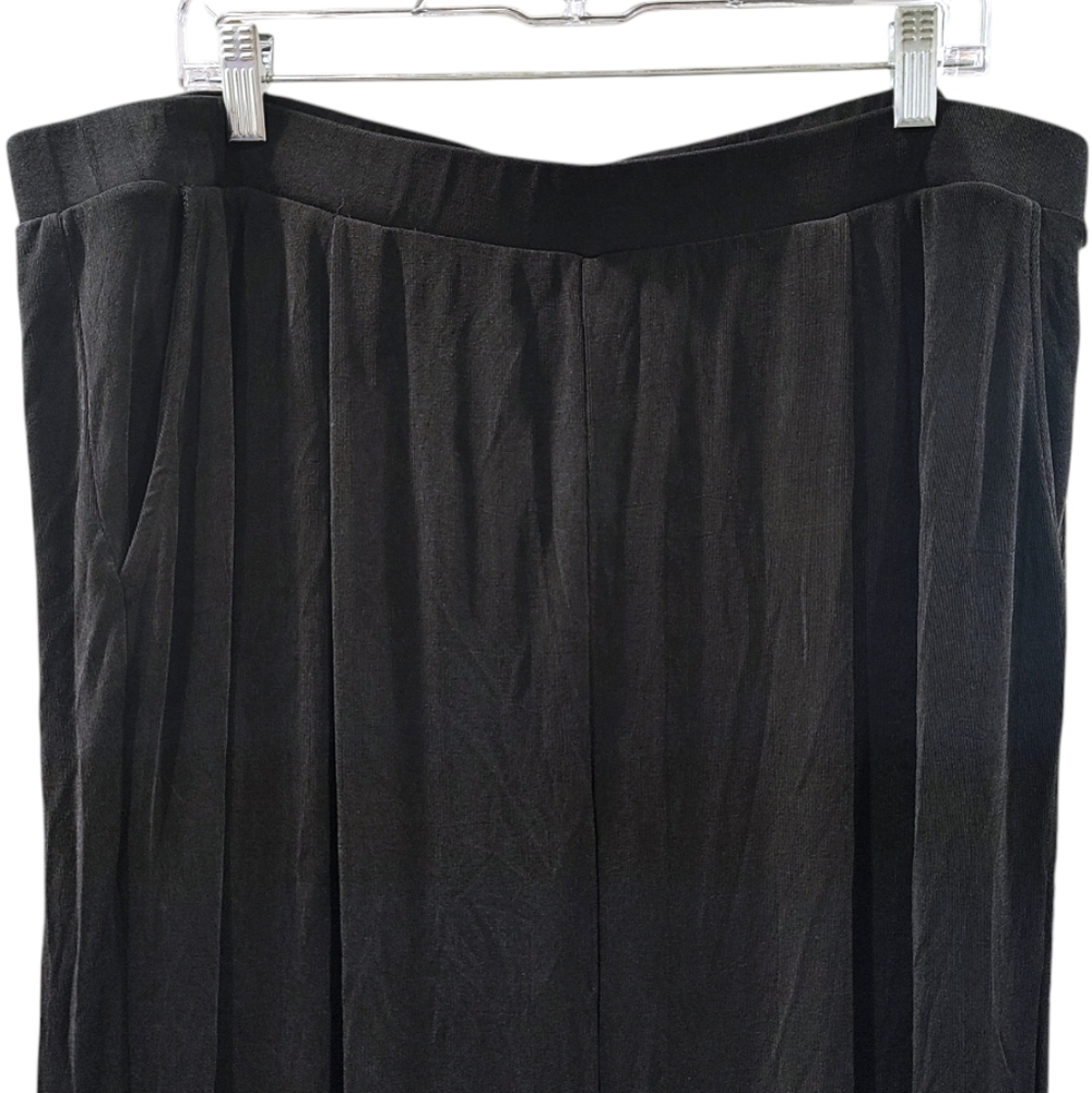Chico's Travelers Black Wide Leg Pocket Stretch Pants Women's Plus Size 4 (XXL) - Picture 9 of 11